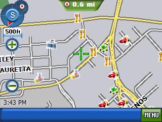 route to the cursor location. (See below.) Tap ROUTE TO HERE to calculate a route from your current GPS location to the location under the cursor.