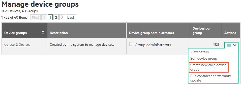 that you want to manage in the same way, or that have something in common, into a group. Device groups you create in Insight Online are child device groups, typically within your default device group.