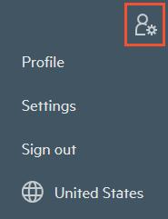 Profile and settings After you sign in, click the icon in the upper right of any page: Profile Change your: Name Preferred language Country or region of residence Contact preferences User ID Password