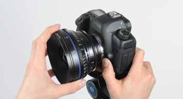 If the distance has changed, the flange focal distance of the lens must be adjusted by using the colored shims.