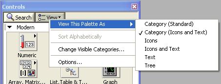 11 Start using LabVIEW You may Pin the palette, so it is always visible, just click the little