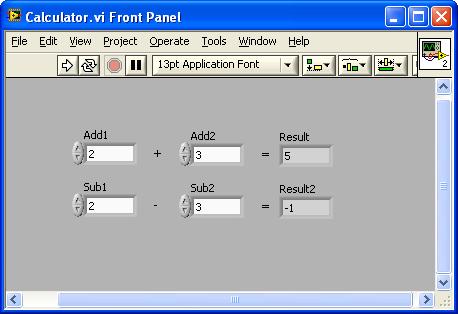 22 Start using LabVIEW Start the program with the Run