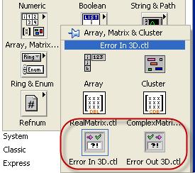 63 Error Handling The Error Cluster: The Error cluster contains of the following parts: Status
