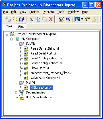 10 Working with Projects This chapter explains the basic concepts of the project Explorer in LabVIEW. Topics: Project Explorer Building.