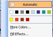 Or select colour from the Formatting toolbar by clicking at Font Colour icon.