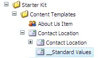 2.2 Standard Values Standard values provide default values for data template fields.