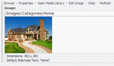 Users can click Open file to open the Media Browser and select the desired file from the media library. The Source property of an Image field controls the selected item in the Media Browser.