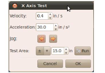 Using the Test Axis utility you may find better