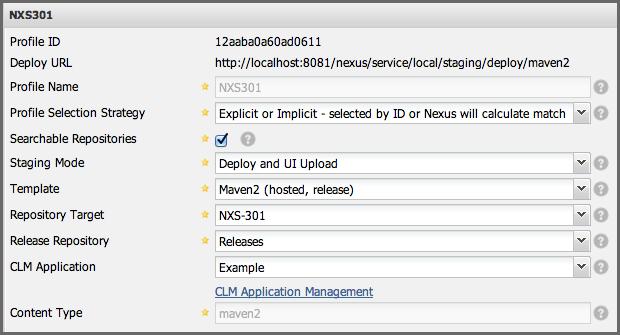 Sonatype CLM Enforcement Points - Nexus 16 Note Before using CLM for staging you should be familiar with the general setup and usage patterns of the Nexus Staging Suite documented in the chapter on