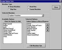 Presentation Manager 163 Presentation Arrange Options Arrange Options This option allows you to arrange a machine s options. You can also add, remove or edit that machine s options.