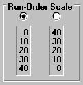There are two options for the display of the Run Order Scale.