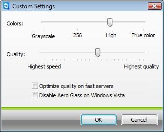 TeamViewer - Options In this dialog you can define quality settings. 6.5 Presentation tab The Presentation Tab offers settings for the TeamViewer Presentation mode.