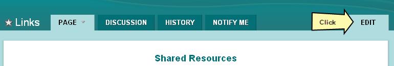 Edit the Shared Resources Page: Add