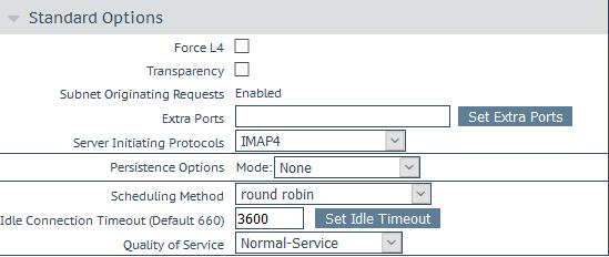 5. Select tcp in the Protocol drop-down list. 6. Click the Add this Virtual Service button to add the Virtual Service. 7.