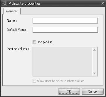 Managing Sites 3. Click Add to open a new Attribute Properties dialog. Enter the name of the new Attribute here.