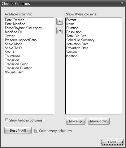Changing the data grid layout To add columns to a data grid: 1. Right-click on any column header and choose Choose Columns to show the Choose Columns toolbox.