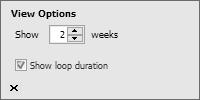 To navigate to the next or previous week: Click the left or right arrows to navigate to the previous or next week.