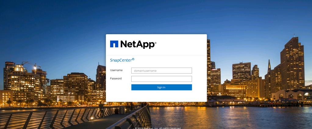 4 Connect to SnapCenter and Tour the Interface NetApp SnapCenter Software is designed to allow enterprises to leverage a simple and scalable interface to coordinate and manage data protection across