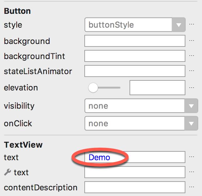 Creating an Example Android App in Android Studio The next step is to change the text that is currently displayed by the Button component.