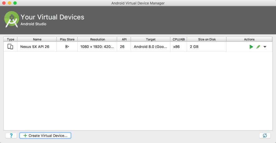 AVD for a specific Android device configuration. To create a new AVD, the first step is to launch the AVD Manager.