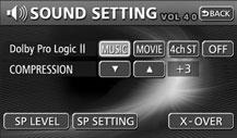 Setting/Adjusting the surround system Dolby Digital (5.1 ch), DTS (5.1 ch), LPCM, and Dolby Pro Logic II are supported when the optional 5.1 ch decoder/av matrix unit is connected.