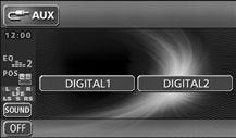 How to use AUX Switching the AUX input The AUX input can be switched depending on the terminals