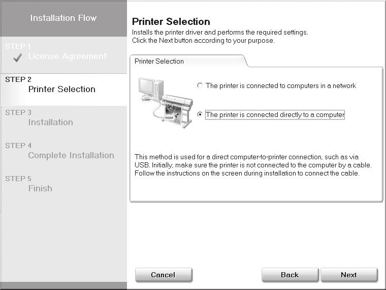 Instll the Printer Driver nd the User Mnul Windows You cn print from Windows vi USB or TCP/IP (network) connections. The instlltion procedure vries depending on how your printer is connected.