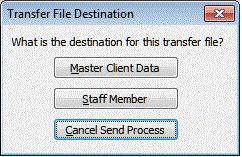 Staff Collaboration Note: We recommend that the engagement staff in charge make a backup of the client and mark it as checked out in the Backup Clients dialog prior to sending selected engagement
