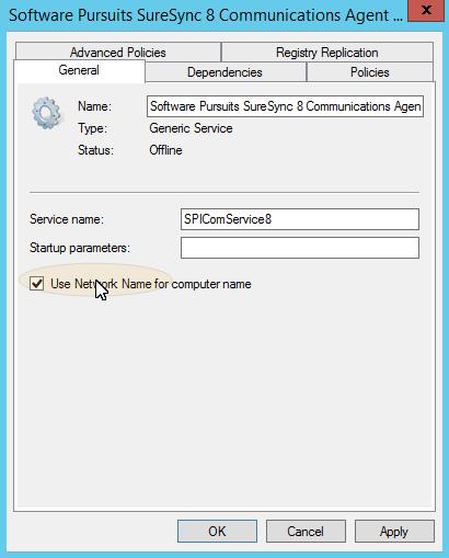 The Use Network Name for computer name option must be checked as shown below.