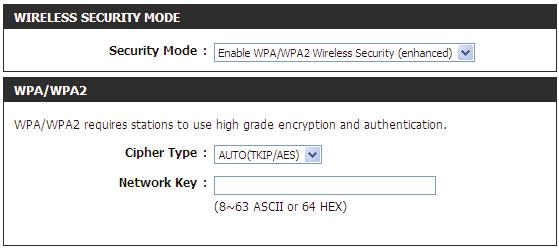 Section 4 - Security Configure WPA-Personal (PSK) It is recommended to enable encryption on your wireless router before your wireless network adapters.