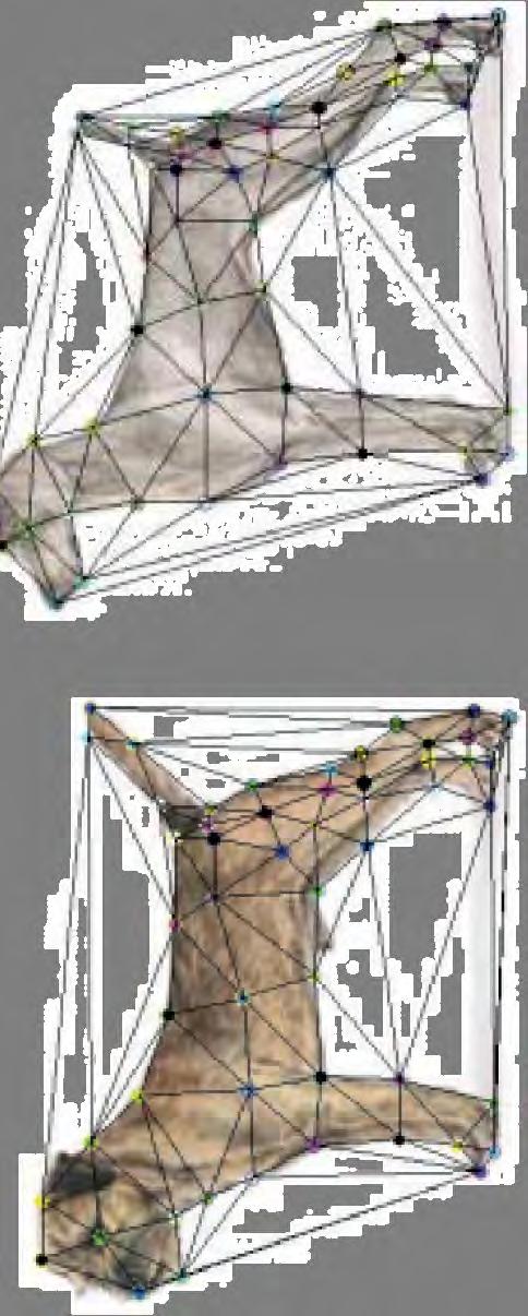 Triangular Mesh 1. Input correspondences at key feature points 2. Define a triangular mesh over the points Same mesh in both images!