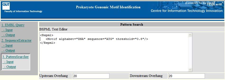 5. Applications Two example workflows have been implemented in our system, Prokaryote Genomic Motif Identification and DNA Clone Characterization.