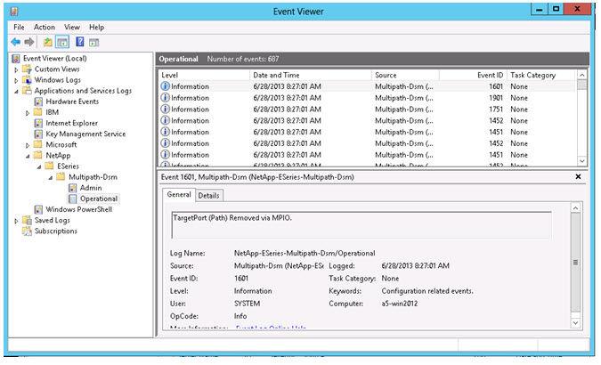 Configuring multipath 59 Event logging Windows Event Logging provides applications and the operating system a way to record important software and hardware events.