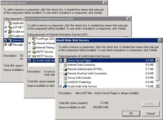 16 Preparing to install Discovery Accelerator Enabling Active Server Pages and ASP.NET on Windows Server 2003 9 In the Internet Information Services dialog box, click World Wide Web Service.