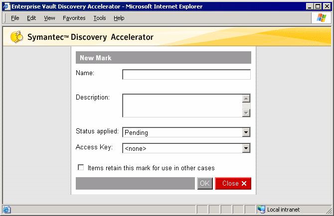 Getting started with Discovery Accelerator Setting up a basic Discovery Accelerator system 41 Setting up review marks Discovery Accelerator comes with a small number of predefined marks that