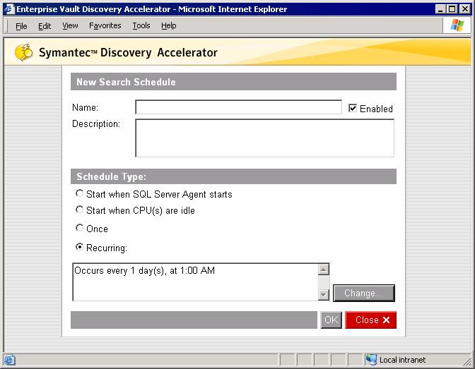 46 Getting started with Discovery Accelerator Searching for case-related items To configure the SQLServerAgent service to start automatically 1 In Control Panel, double-click the Administrative Tools