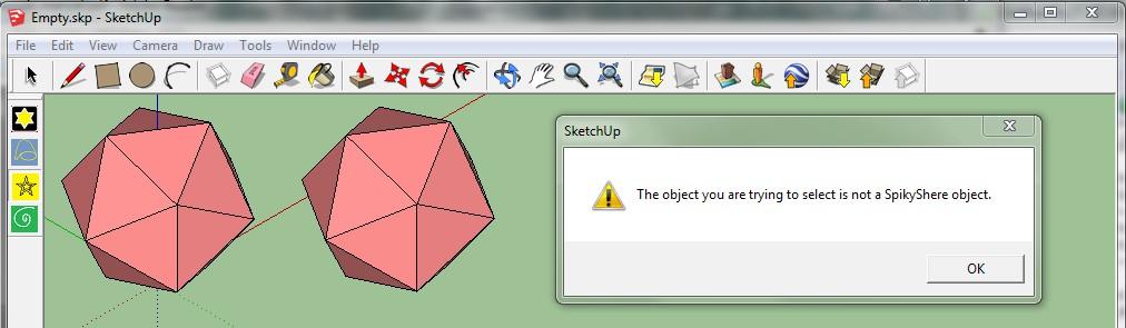 The Sphere tool can handle only Sphere objects. Let's explore what happens when the Sphere tool is not active.