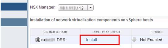 IPS for virtual networks using VMware NSX Deploying next generation IPS service to a virtual network 3 4 Click Install for the required cluster or