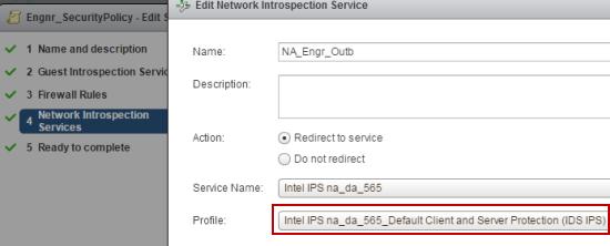 IPS for virtual networks using VMware NSX Deploying next generation IPS service to a virtual network 3 5 Double-click