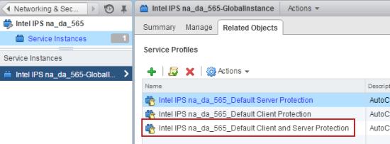 Consider that you selected the Default Client and Server Protection (IDS IPS) profile in the inbound and outbound