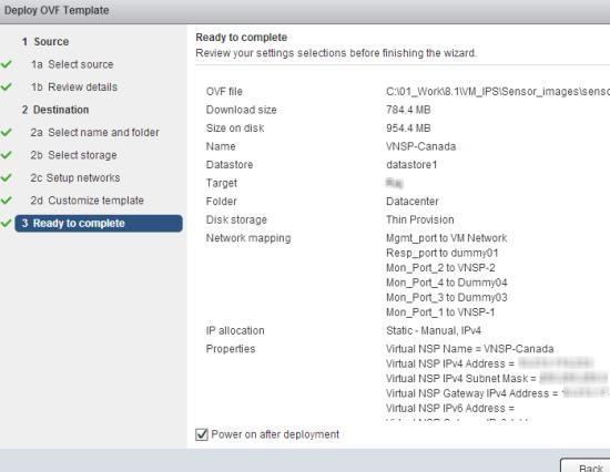 Virtual IPS Sensor deployment on VMware ESX and KVM Deploying Virtual IPS Sensors on VMware ESX Server 2 10 Review the configuration that you