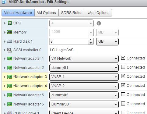 2 Virtual IPS Sensor deployment on VMware ESX and KVM Deploying Virtual IPS Sensors on VMware ESX Server 4 Click Edit Settings in the VM Hardware section.