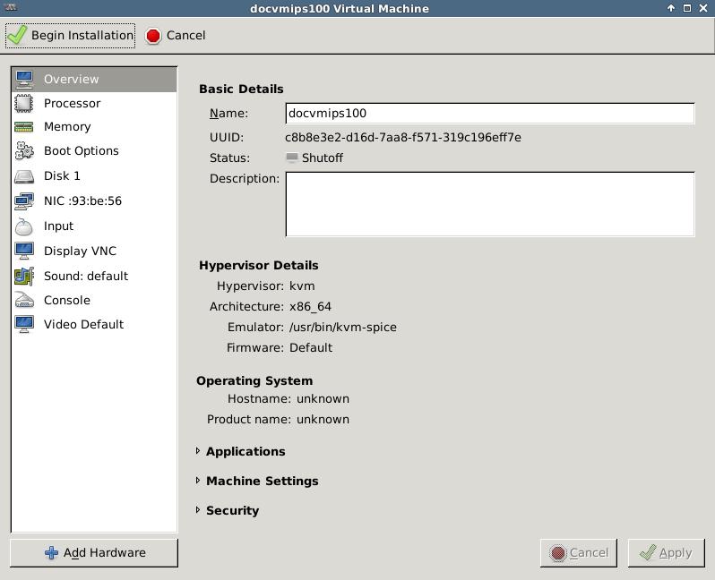 2 Virtual IPS Sensor deployment on VMware ESX and KVM Deployment of Virtual IPS Sensors on KVM c Make sure the rest of the settings are configured as shown in the list below.