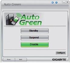 4-4 Auto Green Auto Green is an easy-to-use tool that provides users with simple options to enable system power savings via a Bluetooth cell phone.