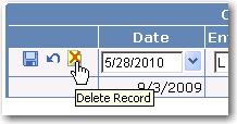 LEAVE DATE To delete an Enter/Leave record, click