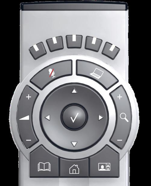 The lower part of the remote control is similar to t he key pa d on a mobile phone.