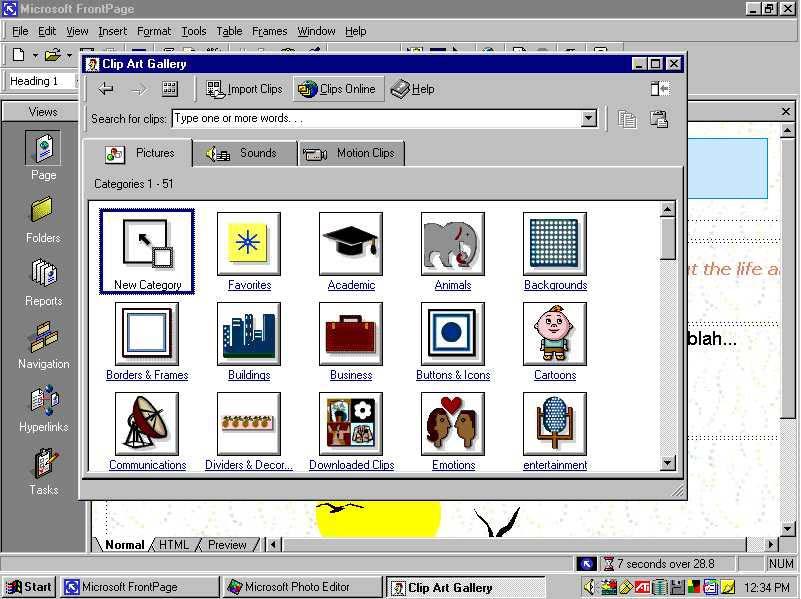 Then select either Clip Art or From File.