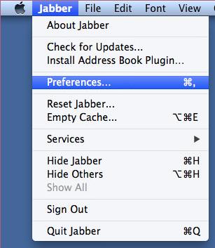 7 CONFIGURING JABBER PREFERENCES To access and configure your Jabber settings, please do the following: