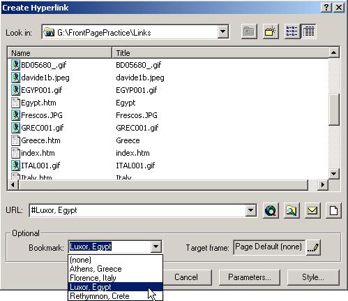 158 Microsoft FrontPage 2000 Lesson 6-4: Create a Link within a Web Page Figure 6-6 The Bookmark dialog box Figure 6-7 The selected text ready to be bookmarked Figure 6-8 The