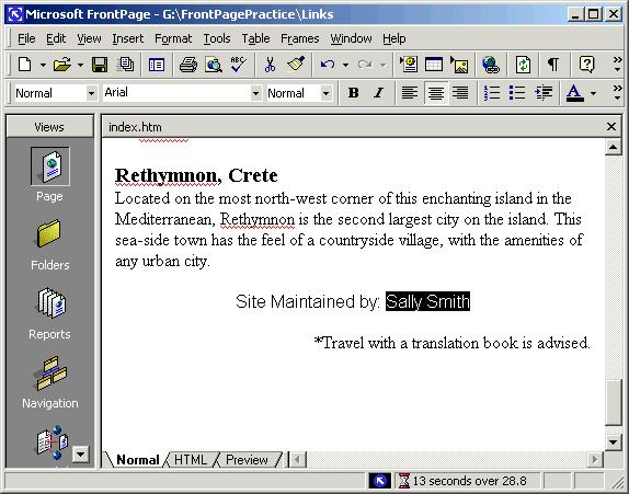 Figure 6-11 Click this button to make a hyperlink that sends E-mail Figure 6-10 An e-mail link allows users to interact with you, the Web site creator.